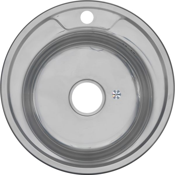 Мойка 490 Melana 0,8/180 хром с сифоном (002/2 *15)